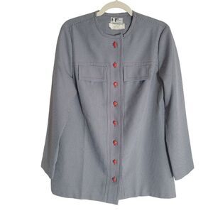 Vintage Ivan Frederics Artsy Button Front Tunic Women's Size M / L Houndstooth